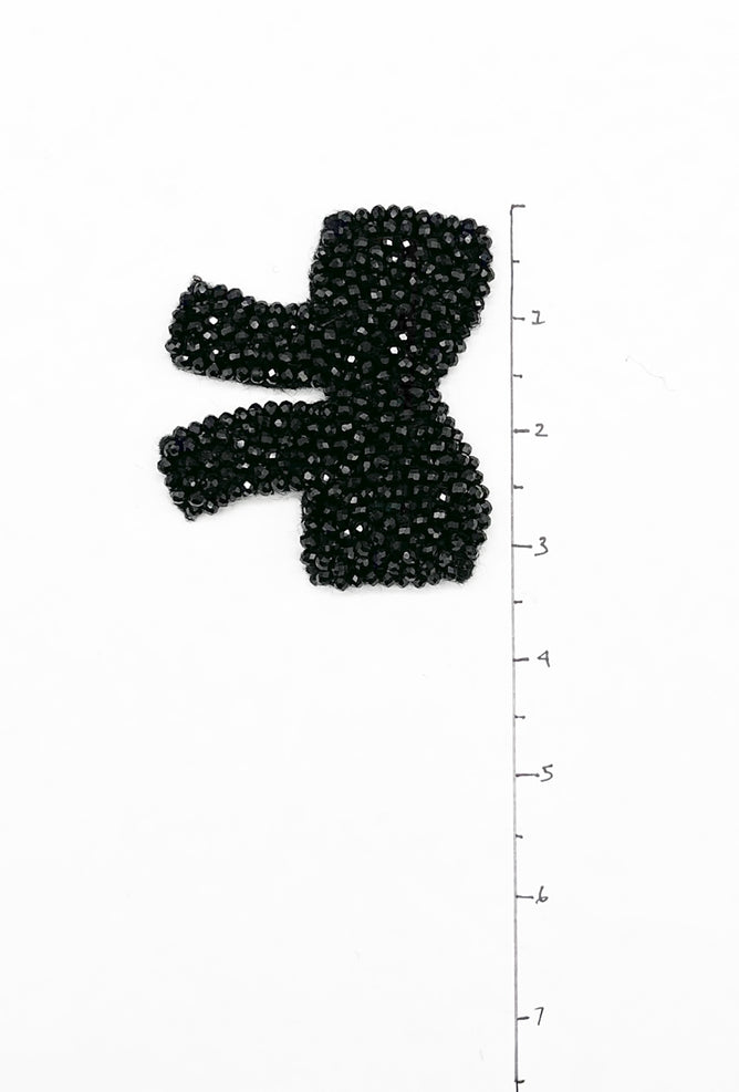 Pluslavie PLU Sparkle Button-On Patch, Bow/Black 