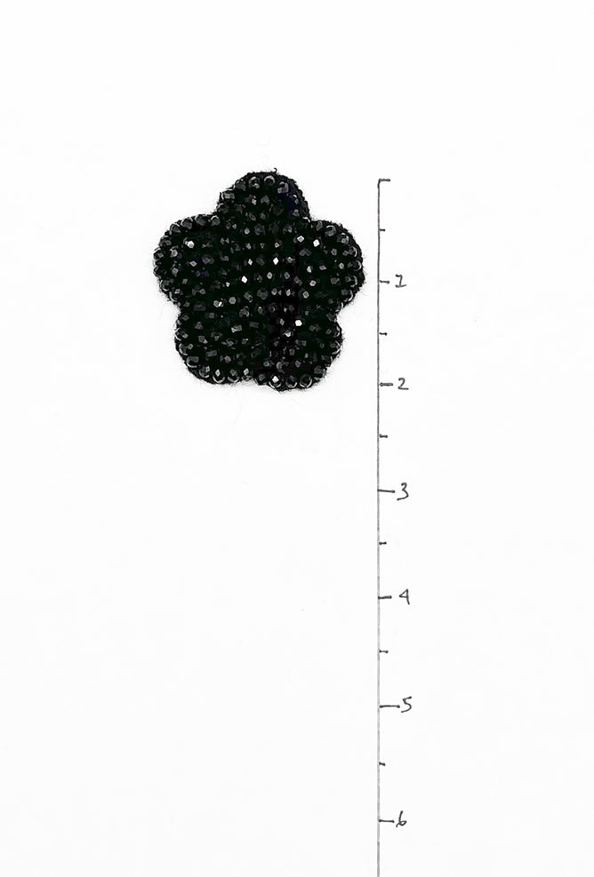 Pluslavie PLU Sparkle Button-On Patch, Flower/Black One Size Black