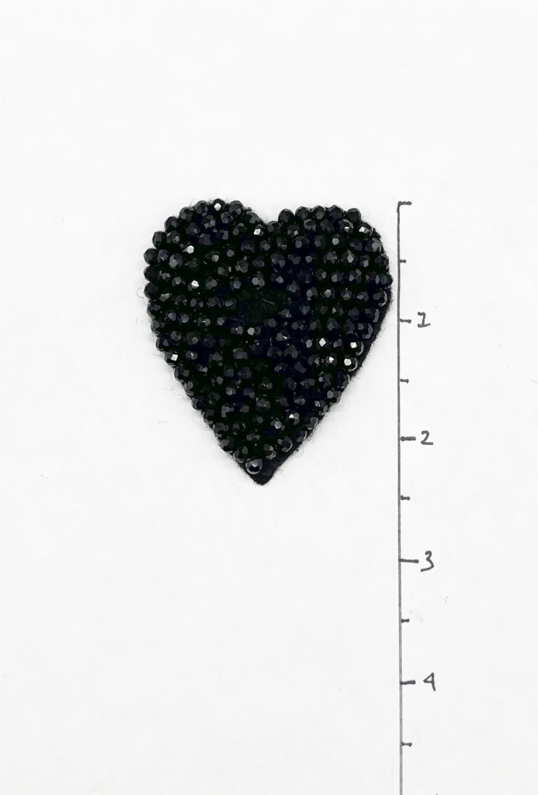 Pluslavie PLU Sparkle Button-On Patch, Heart/Black One Size Black