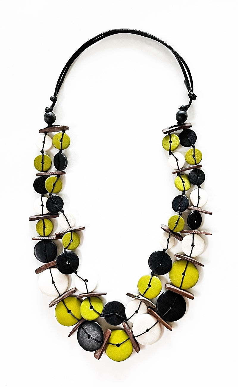 Sylca Designs Cascade Necklace, Lime 