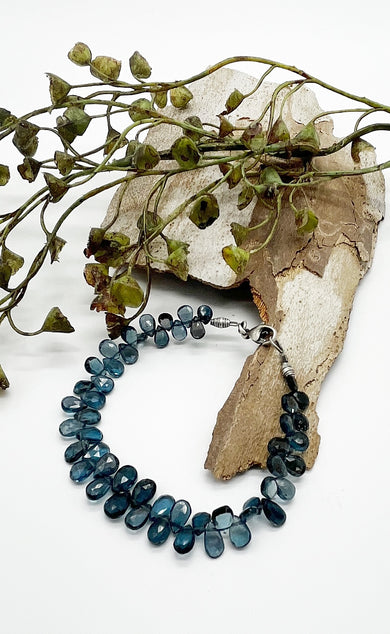 Deborah Woolfork London Blue Topaz Gemstone Bracelet 