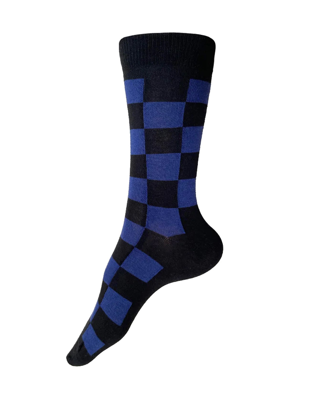 This Night Katsura Check Crew Socks, Midnight/Black 