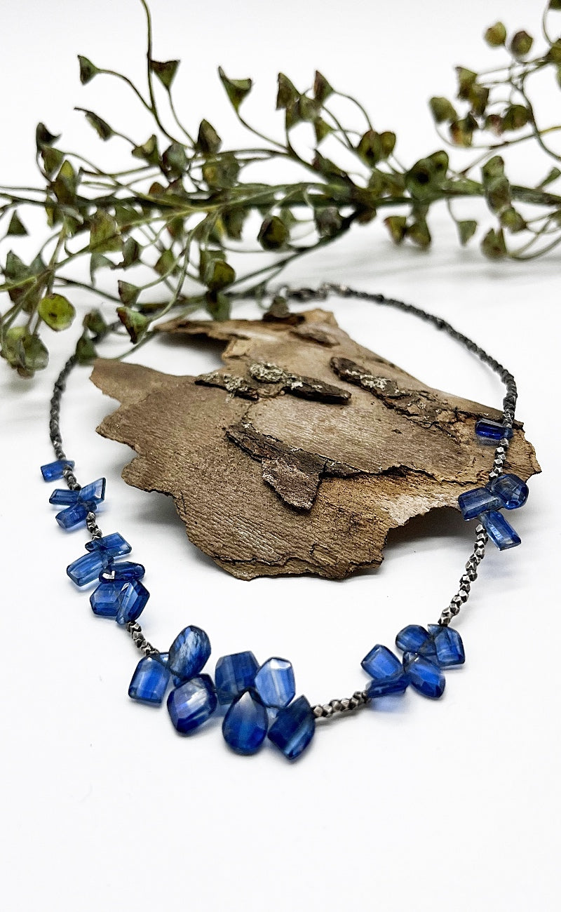 Deborah Woolfork Freeform Kyanite Gemstone Necklace 