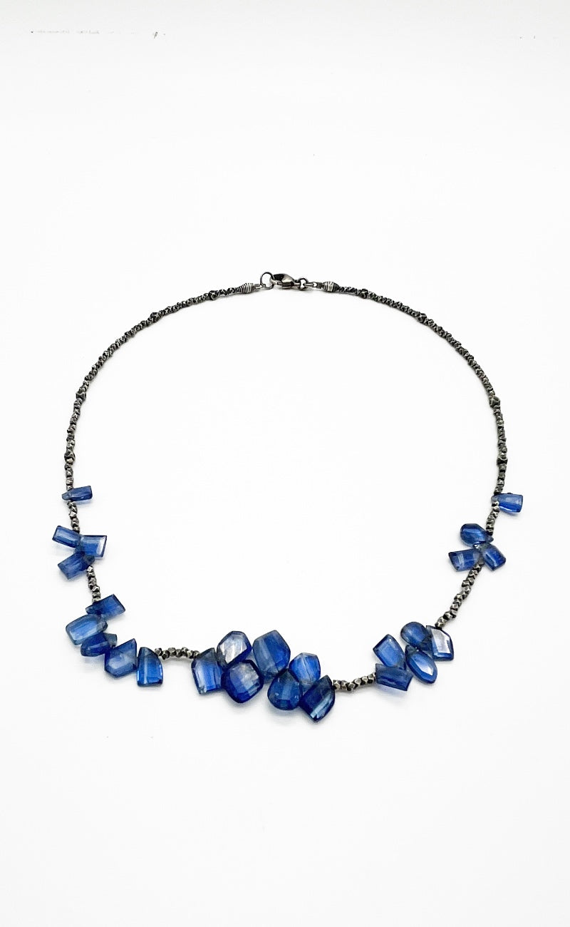 Deborah Woolfork Freeform Kyanite Gemstone Necklace 