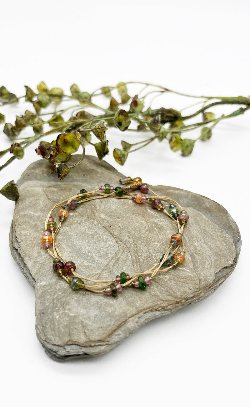 Sharing Bijoux Loopy Tourmaline Necklace, Wrap Bracelet 