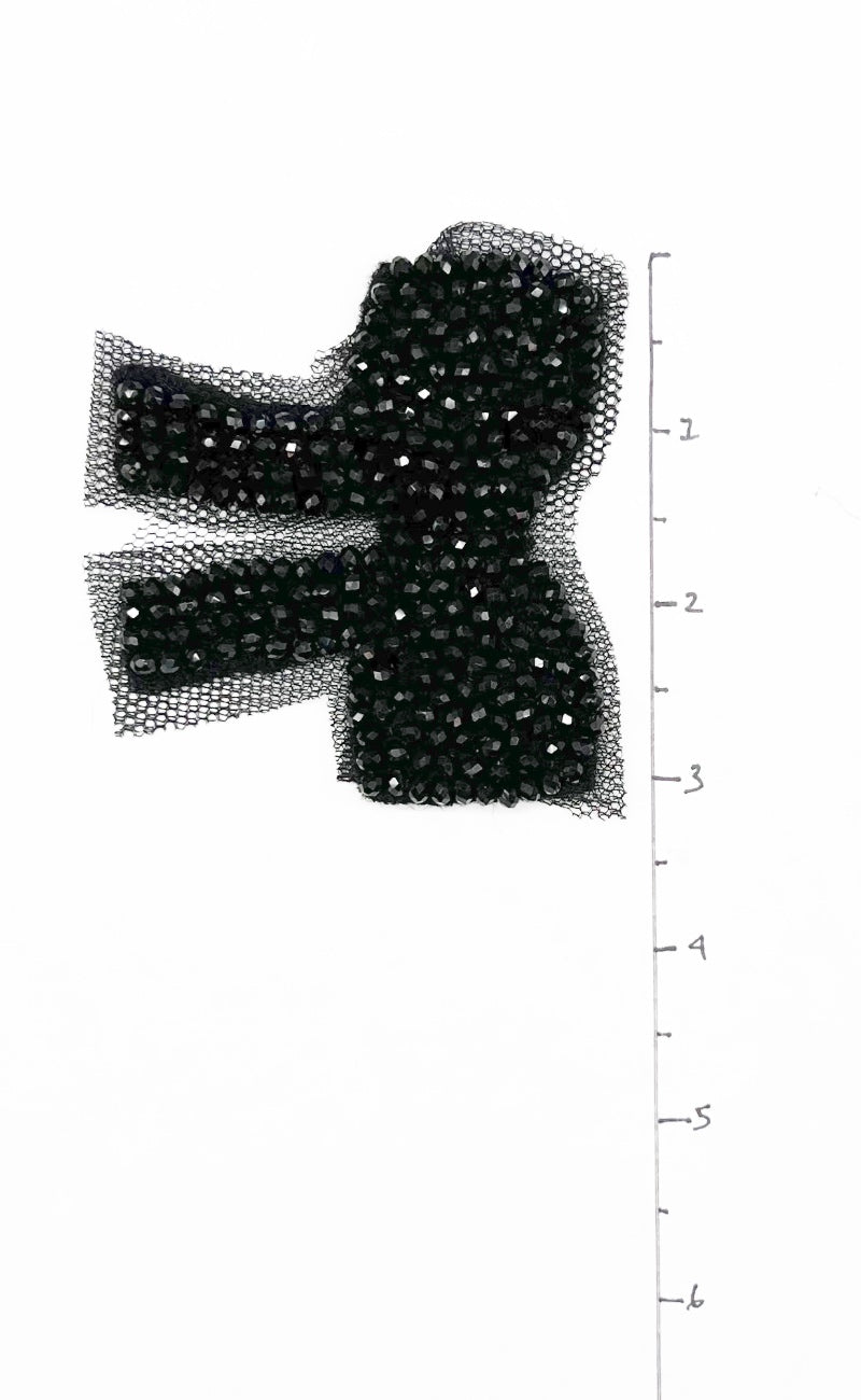 Pluslavie PLU Sparkle Button-On Patch, Mesh Bow/Black One Size Black