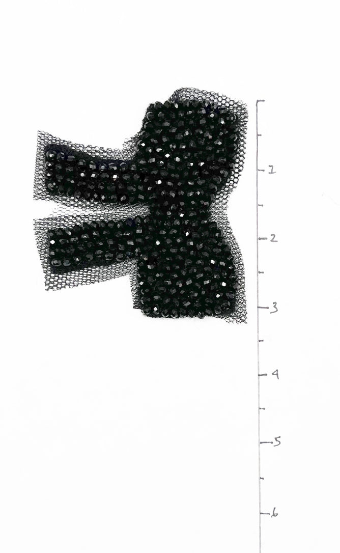 Pluslavie PLU Sparkle Button-On Patch, Mesh Bow/Black 