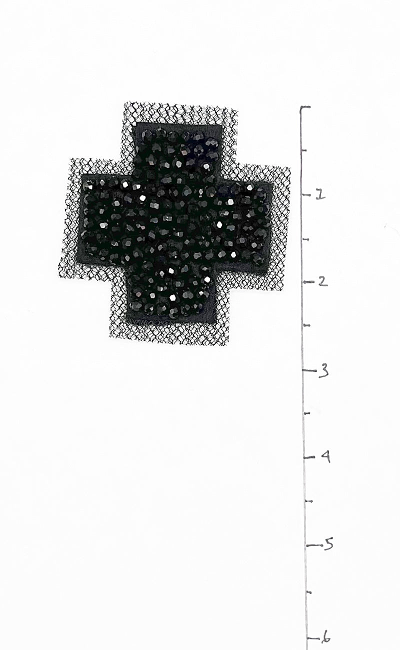 Pluslavie PLU Sparkle Button-On Patch, Plus/Mesh One Size Black