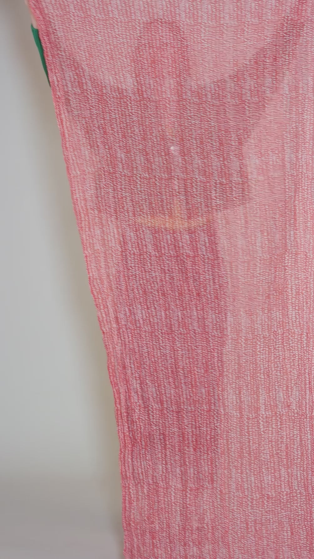 Stitch Print Cotton Scarf, Red Angle 3