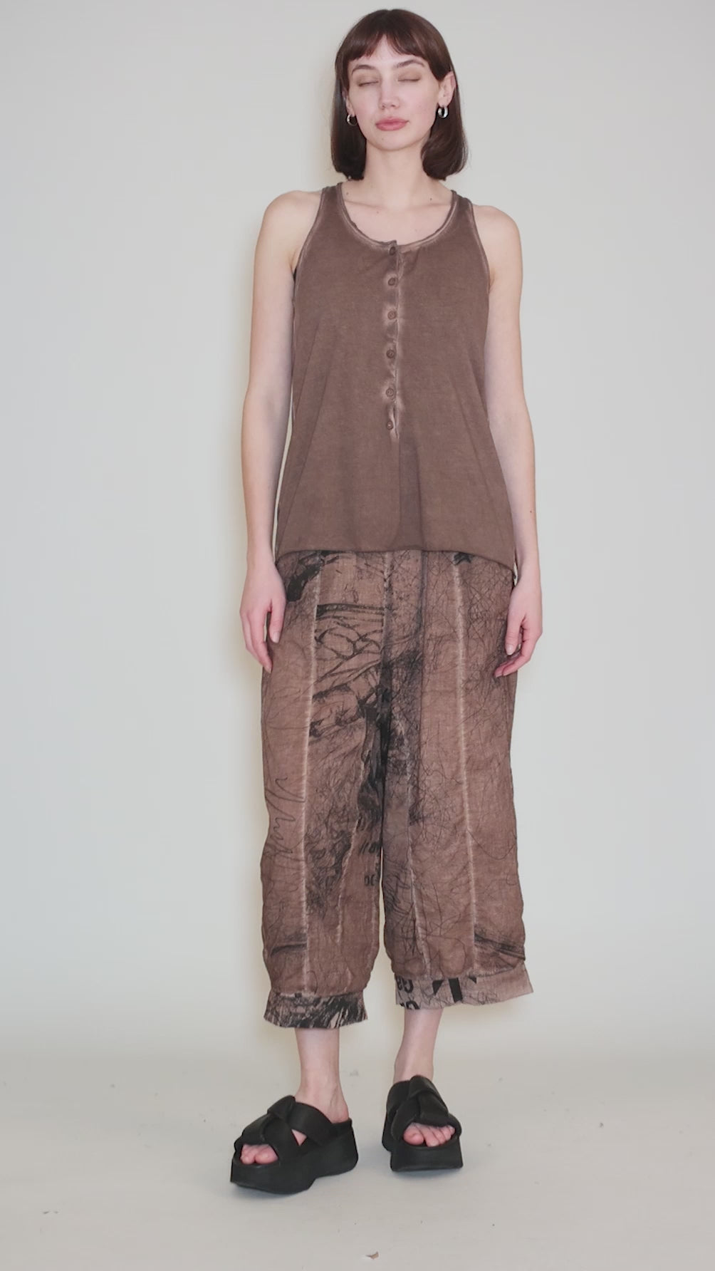 Tangi Tank Top, Copper Old Dye Angle 5