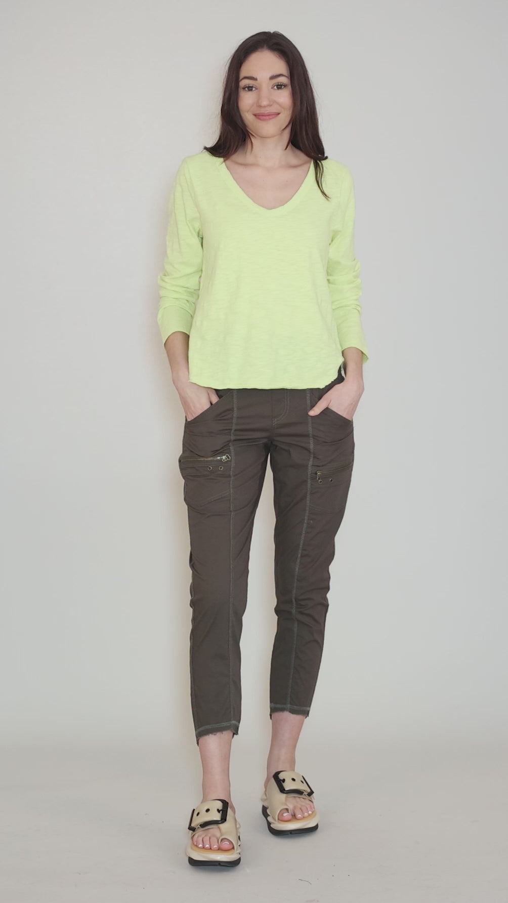 Acker Slim Pant, Olive Angle 5