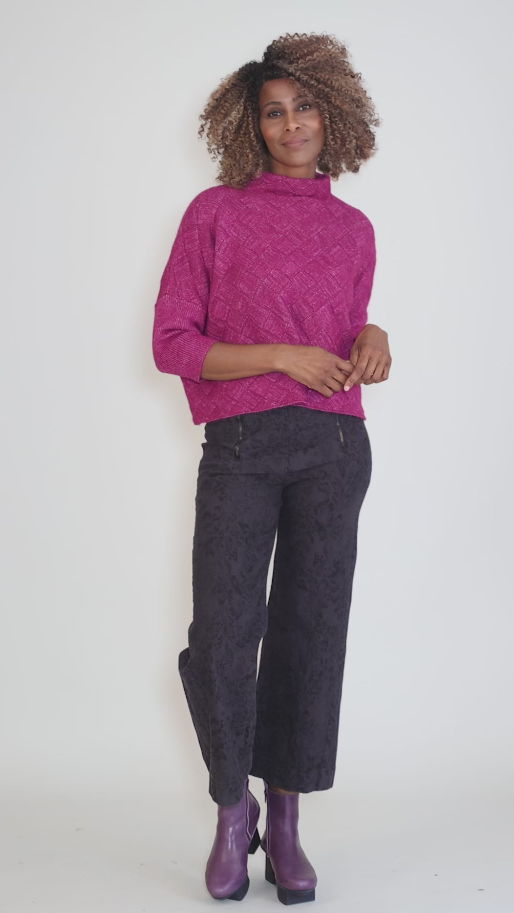 Rowena Sweater, Orchid Angle 5