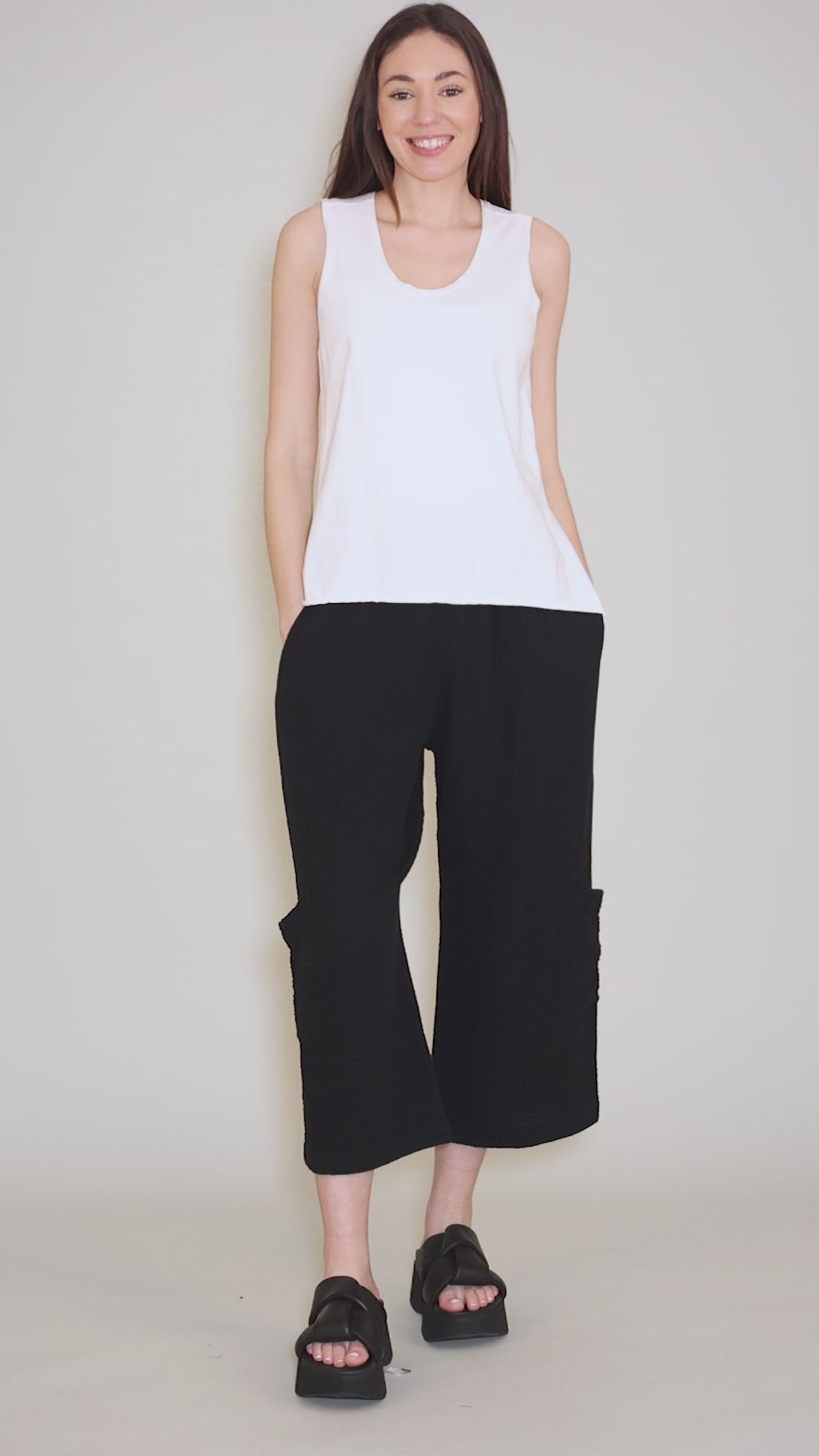 Knit Tank, Natural Angle 5