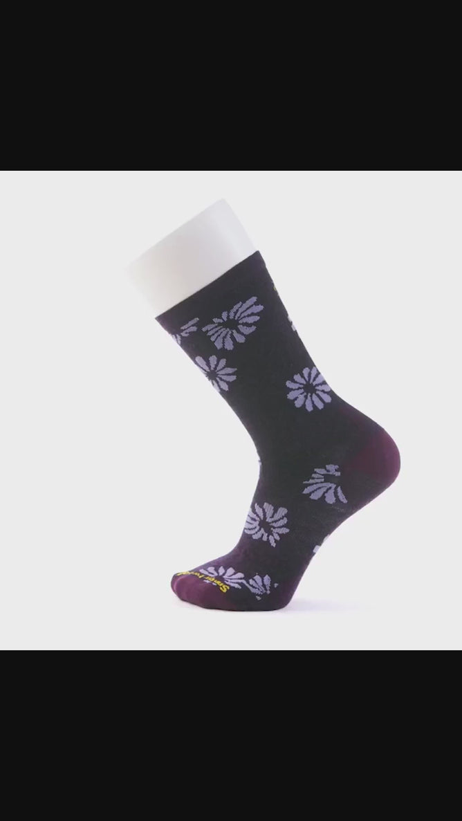Smartwool Everyday Floral Crew Socks, Purple Iris 