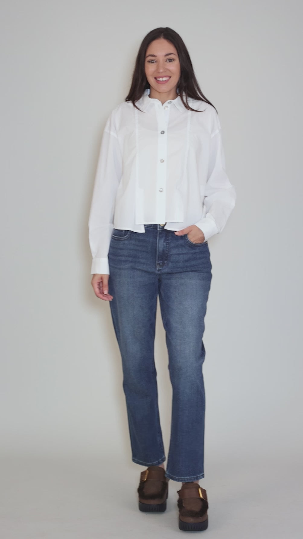 BKR Ideal Button Down, White Angle 5