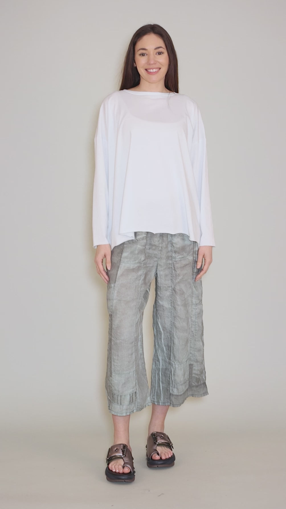 Luxe Boxy Tee, Mint Angle 5