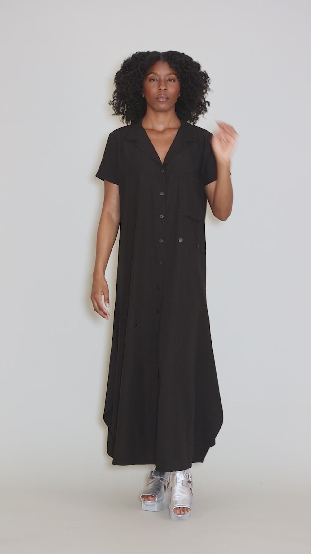 Pockety Dress, Black Angle 5