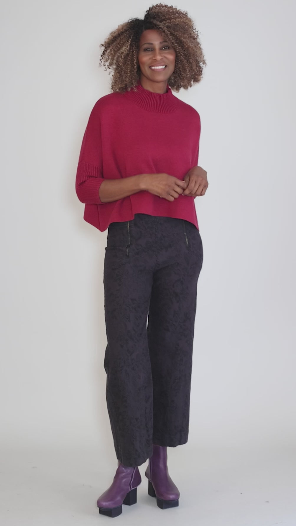 Aja Sweater, Hibiscus Angle 5