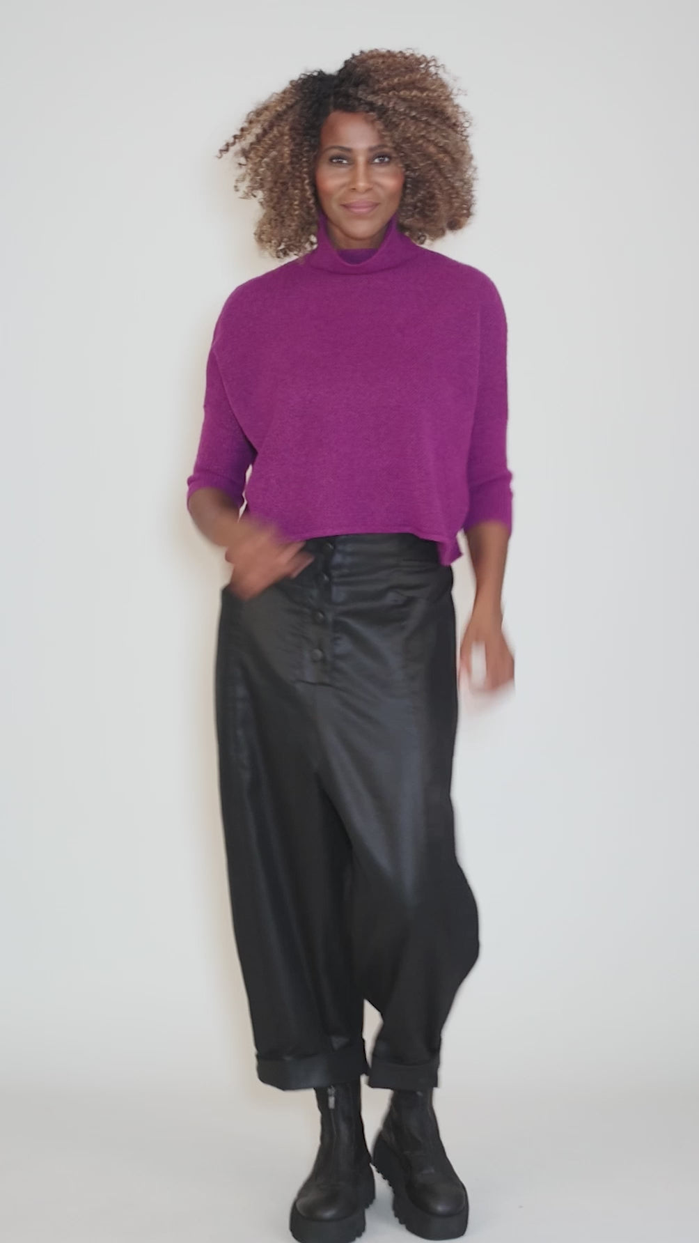 London Aja Sweater, Purple Magic Angle 5