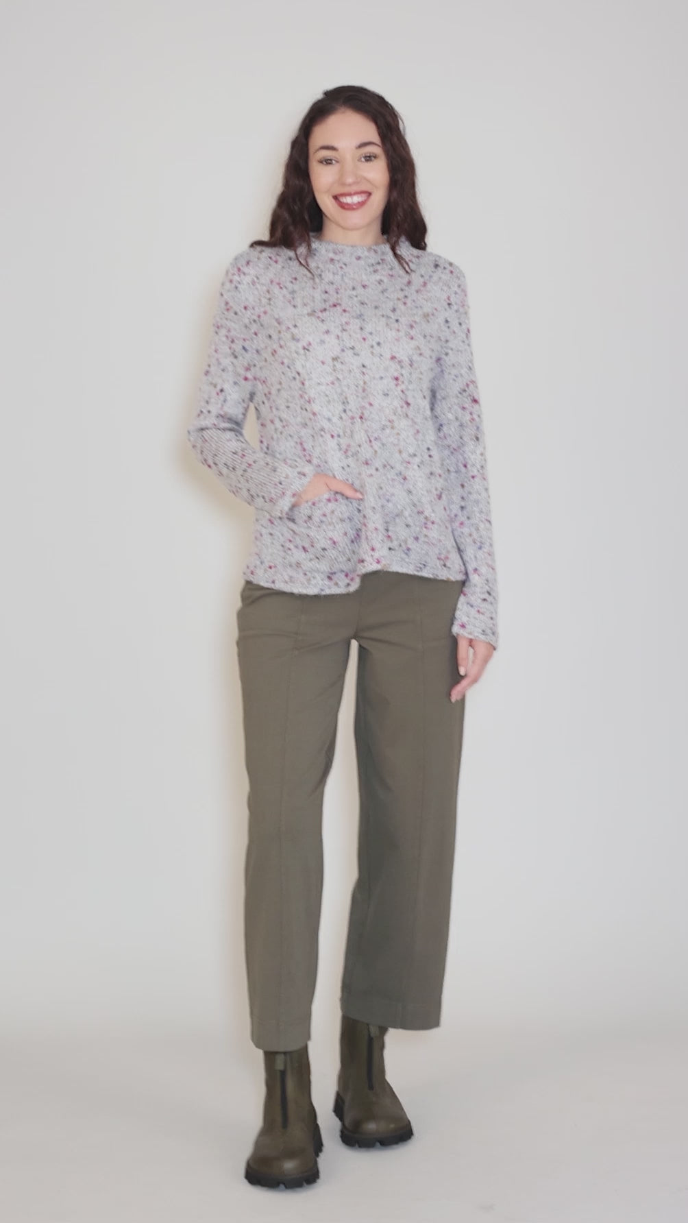 Northern Light Aurora Pullover, Dove Angle 5