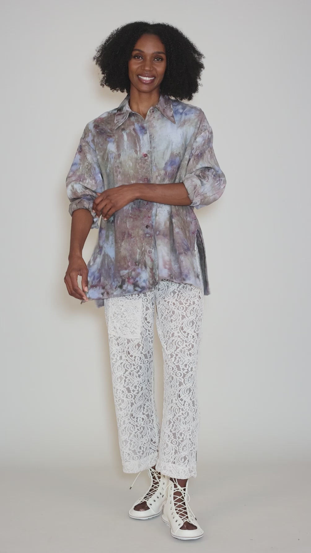 Lace Haven Pant, Cream Angle 5