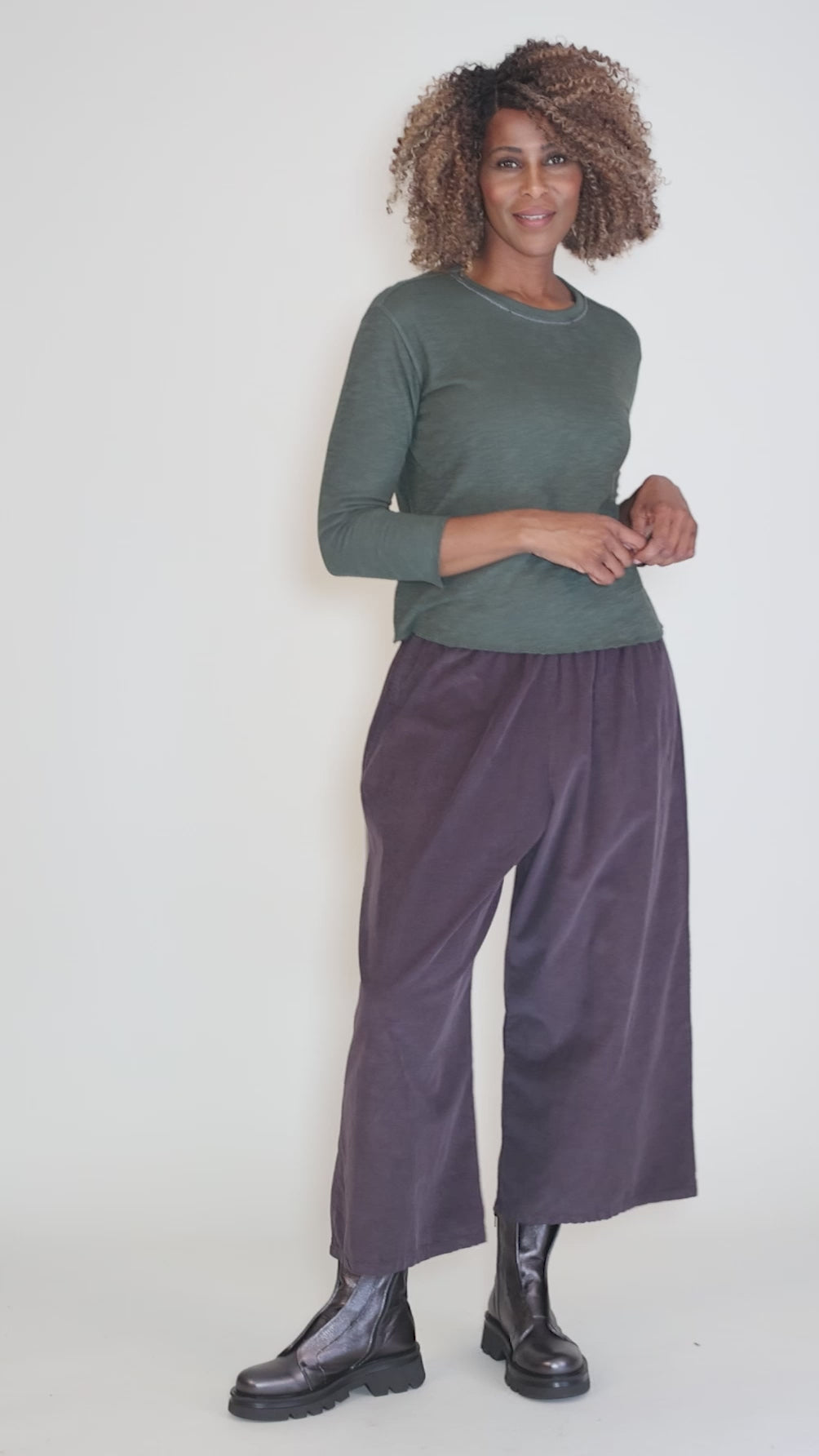 Double-Face Trim Tee, Konbu Angle 5