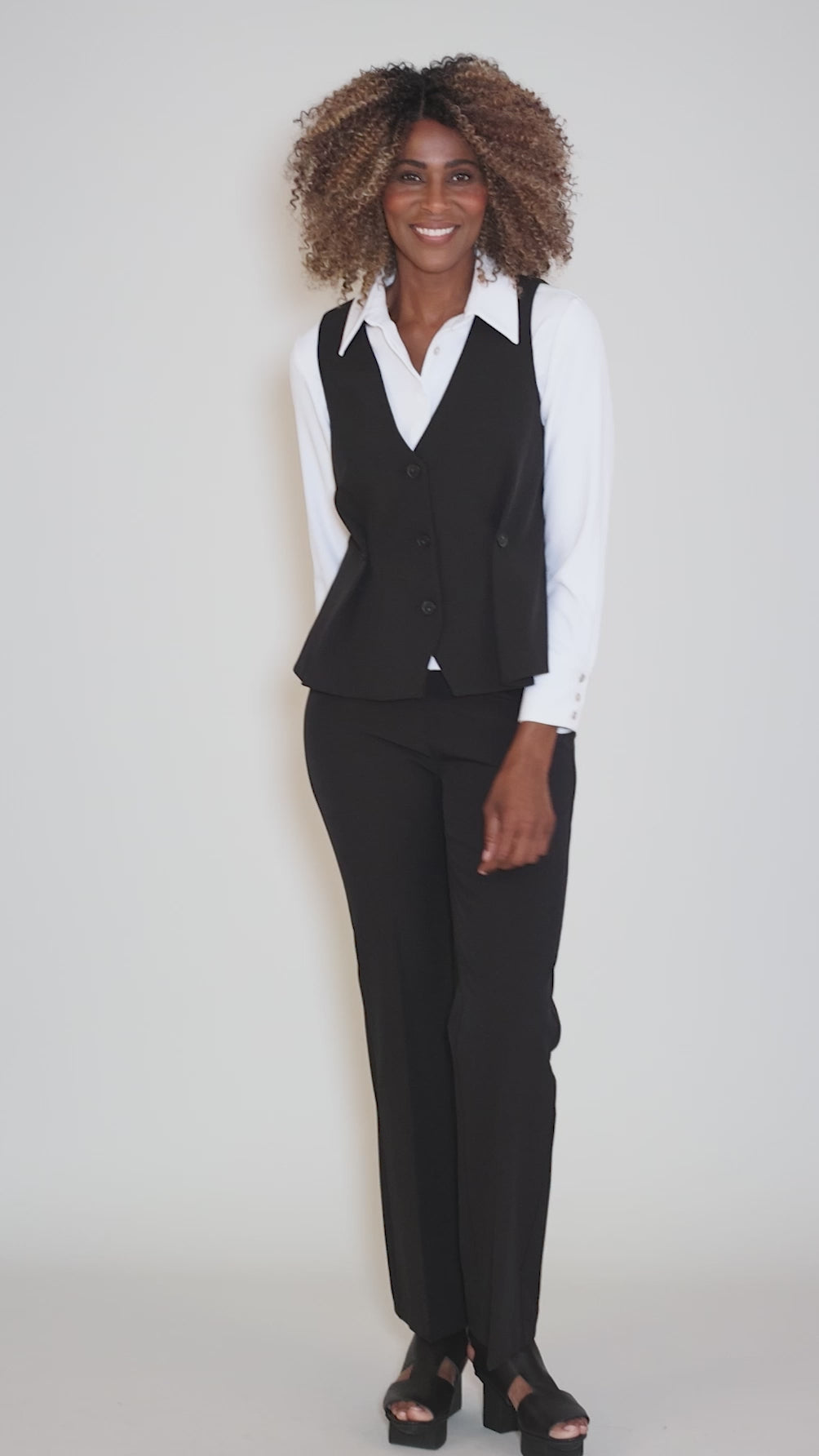 Olivia Vest, Black Angle 5