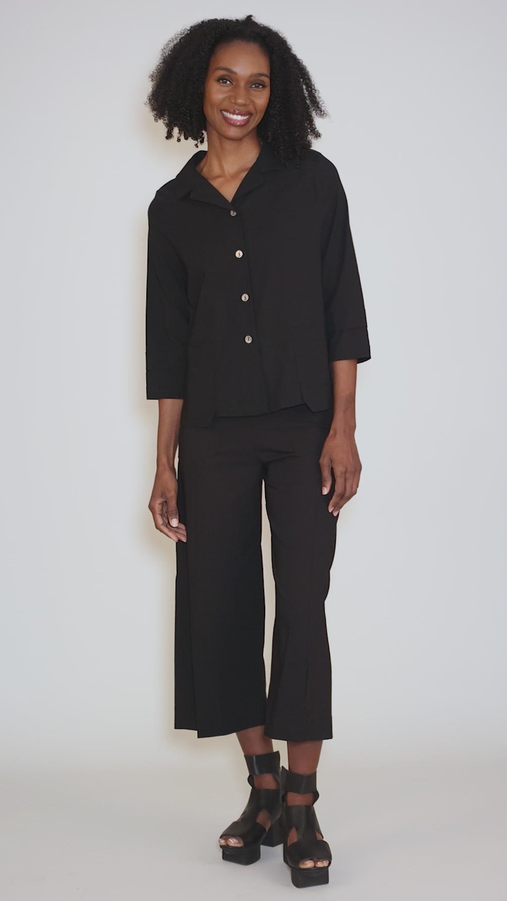 Seto Shirt Jacket, Black Angle 5