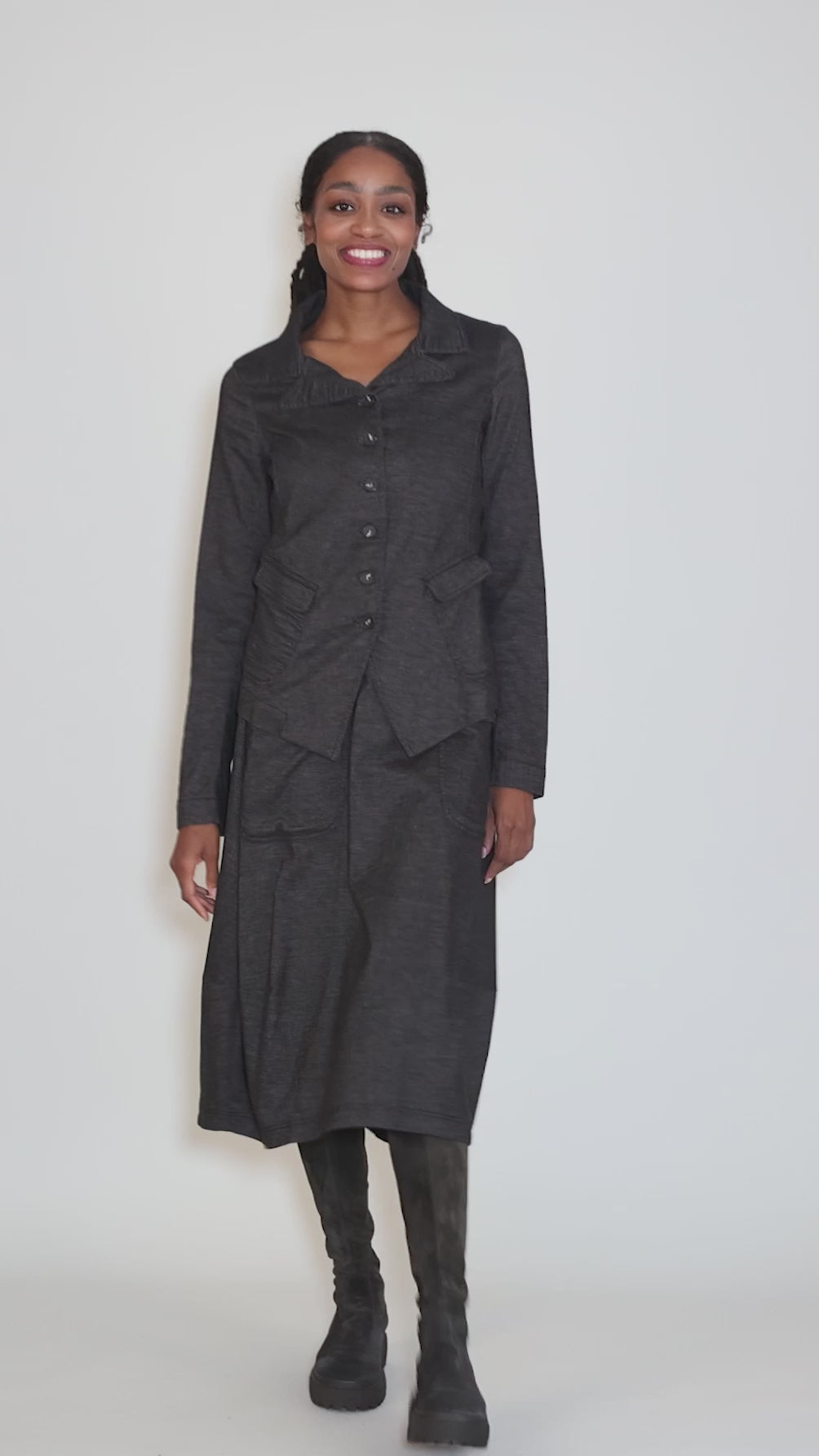 Cross Dye Cotton Wool Jacket, Bronze Stripe Angle 5