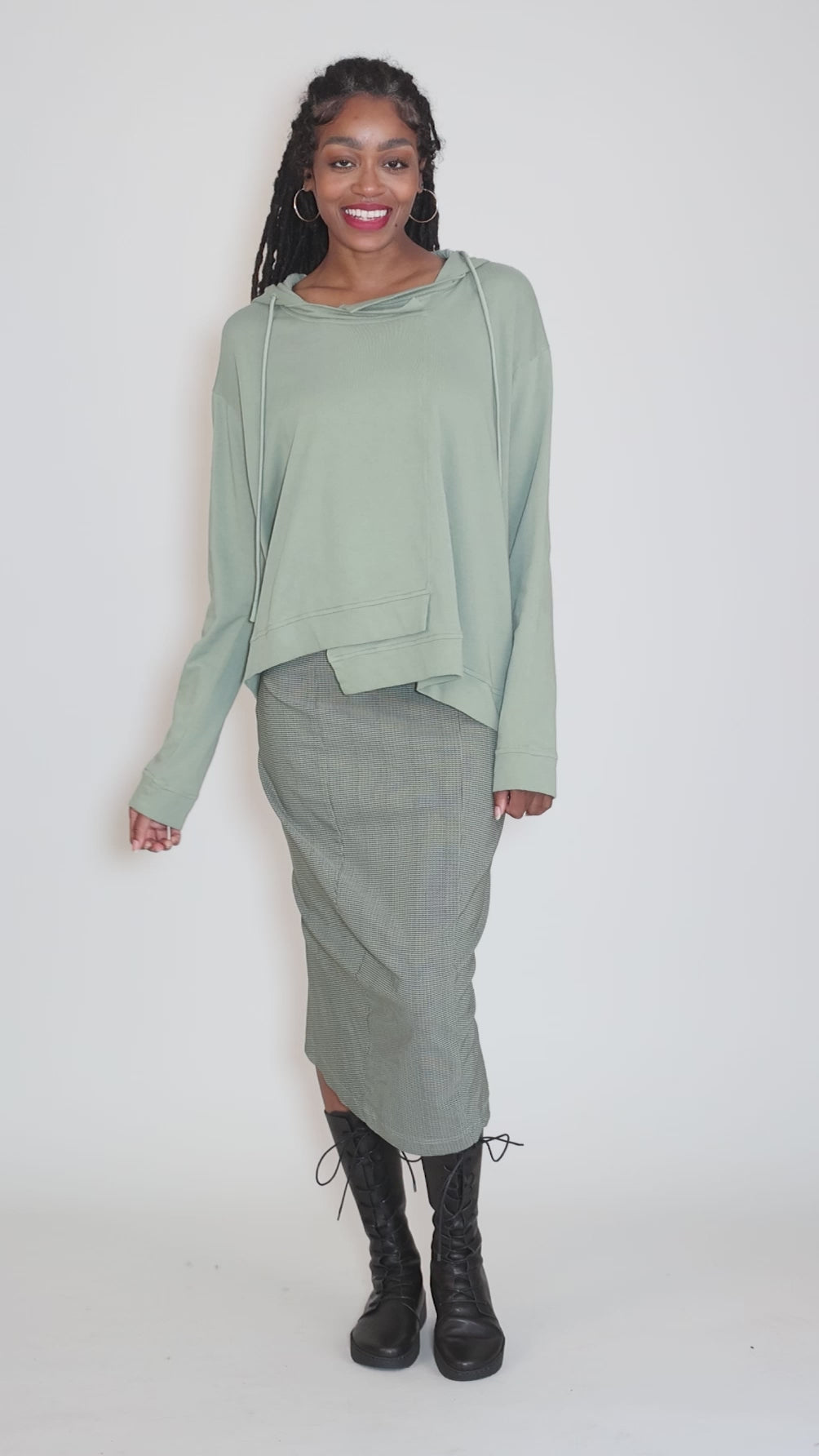 Sig Stretch Slim Skirt, Park Print Angle 5