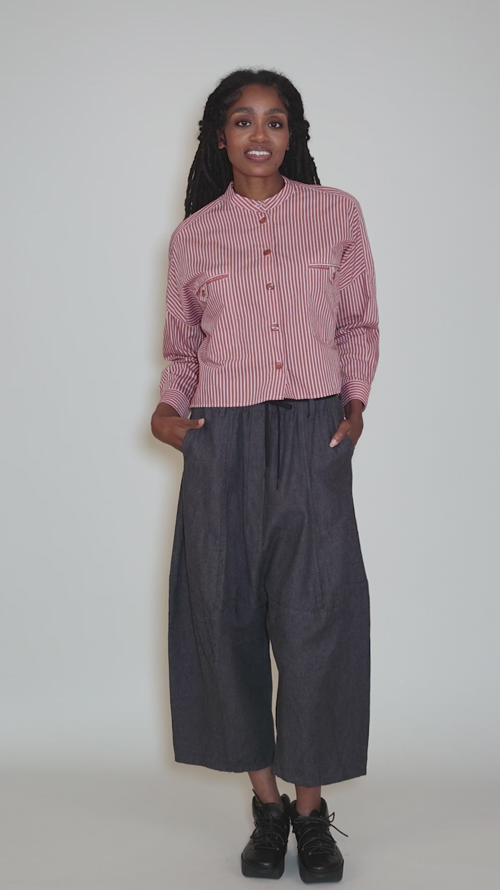 Orregia Cropped Shirt, Grenade Angle 5