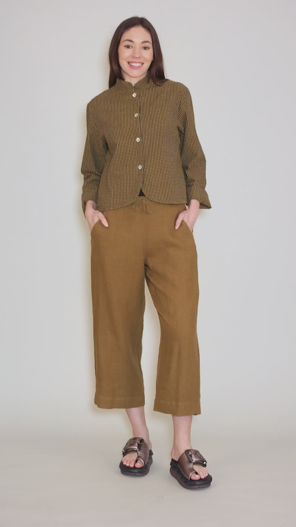 Crop Check Jacket, Quinquina Angle 5