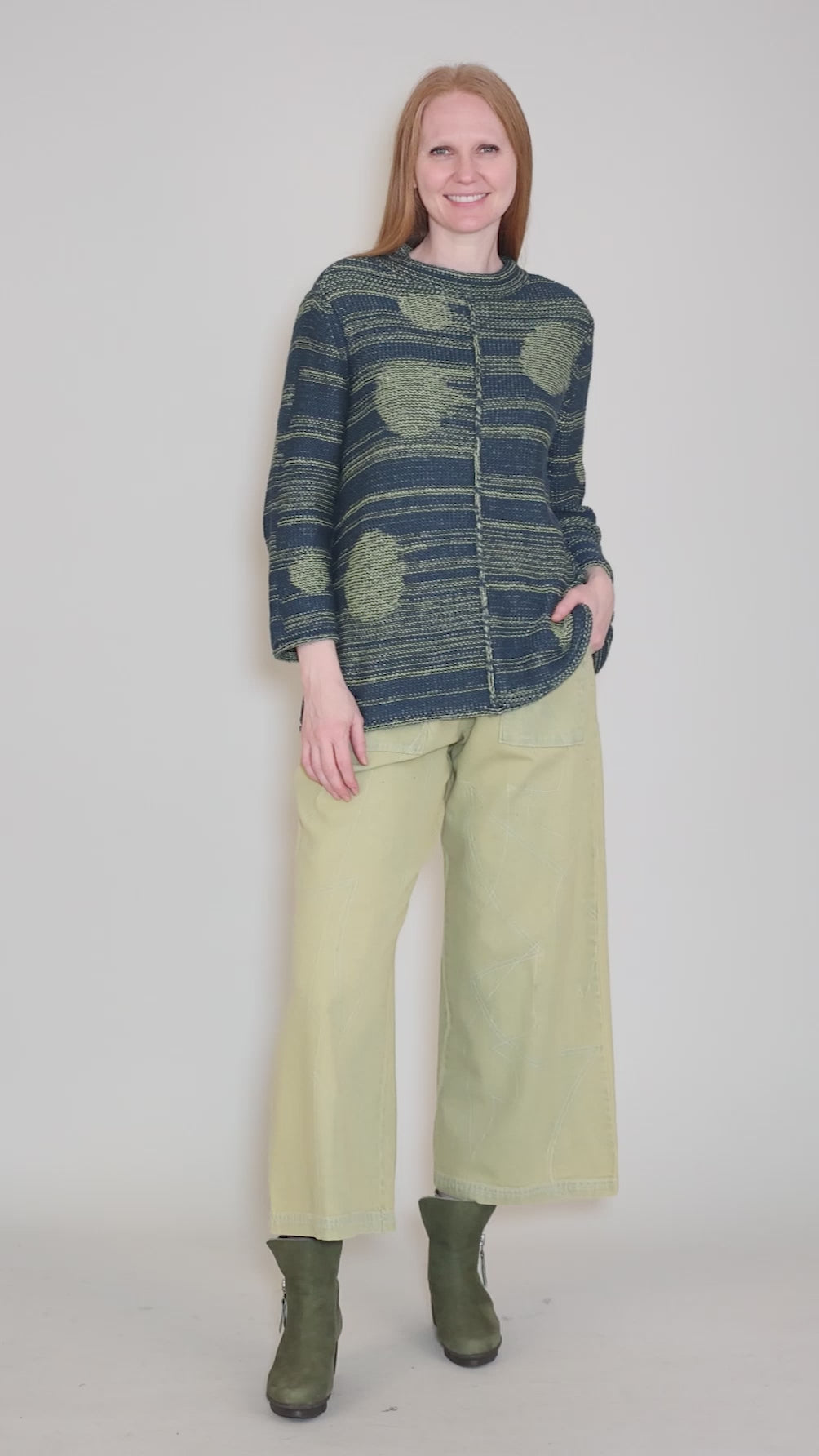 Connect the Dots Tunic Sweater, Spruce Angle 5