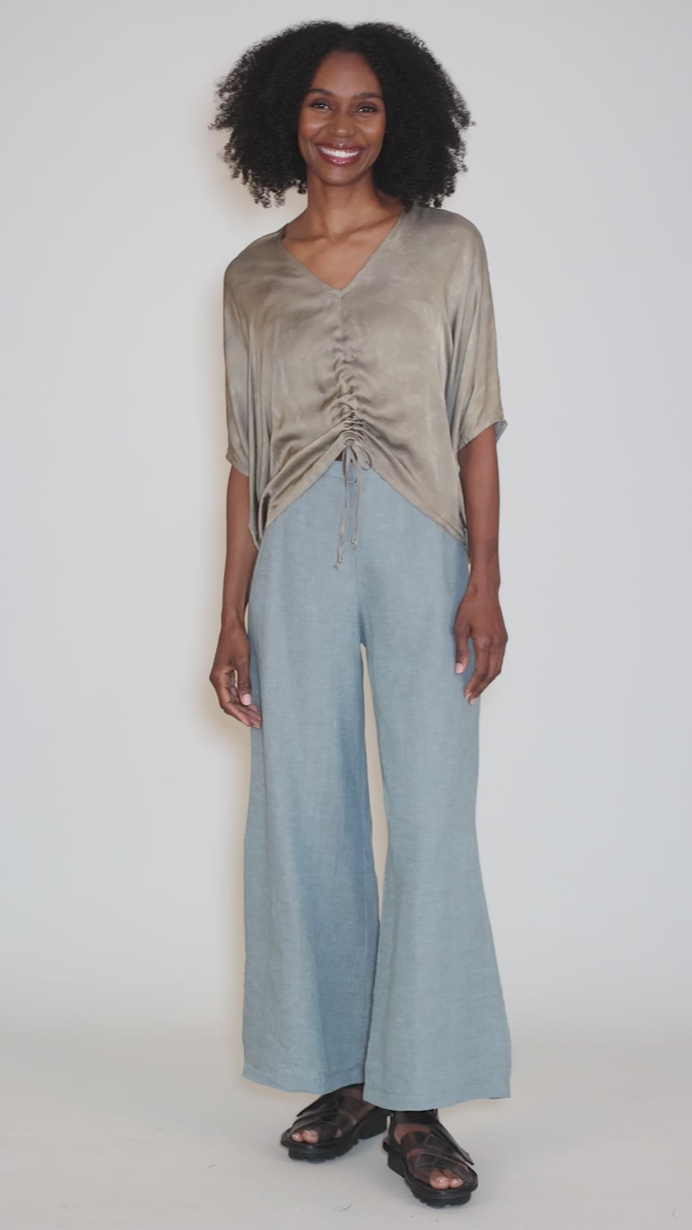 Satin Ria Shirt, Pietra Angle 5