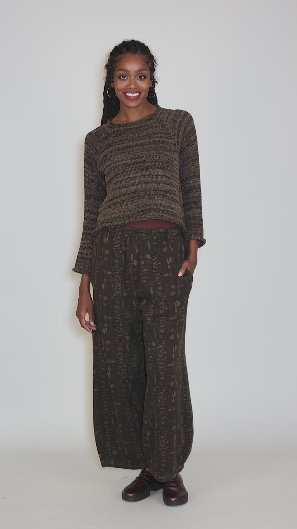 Ragtop Pullover, Olive Marl Angle 5