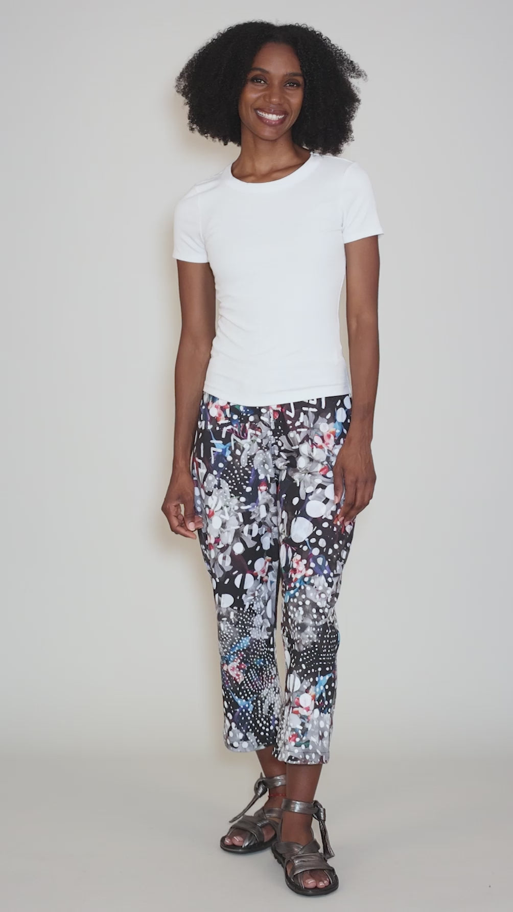 S/S Crew Rib Tee, White Angle 5