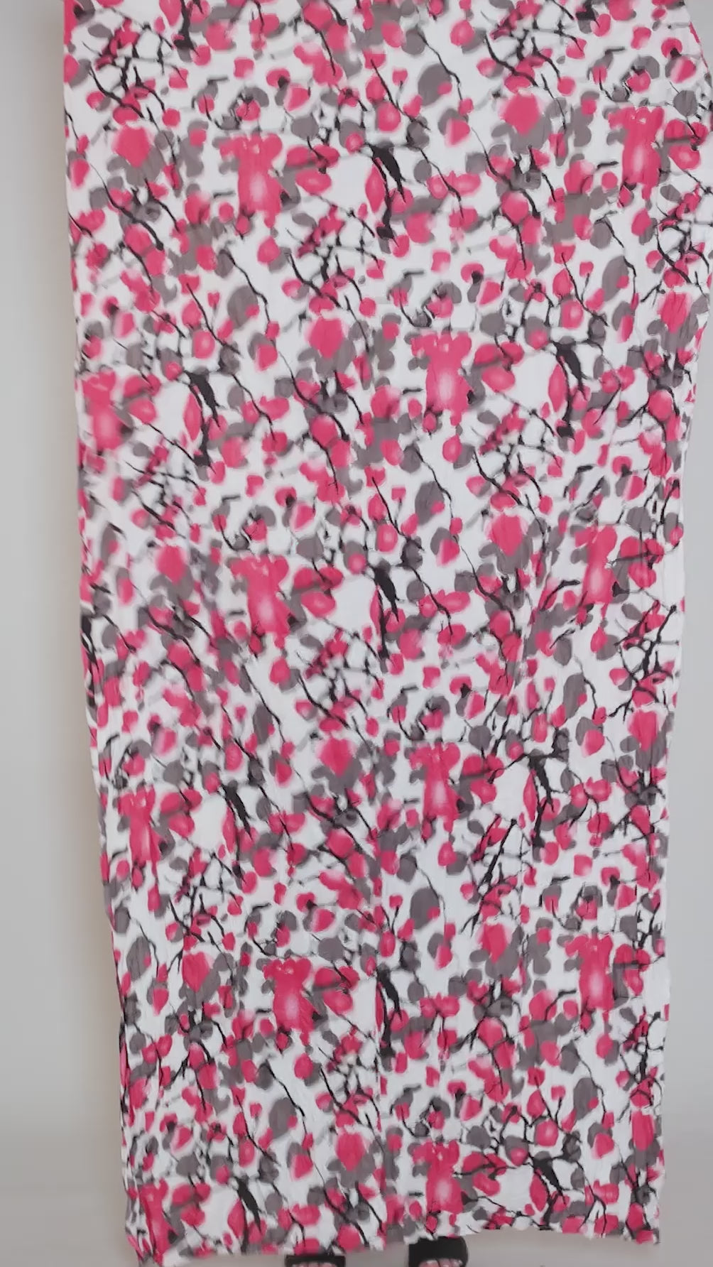 Pareo Scarf, Hot Pink/Gray Angle 3
