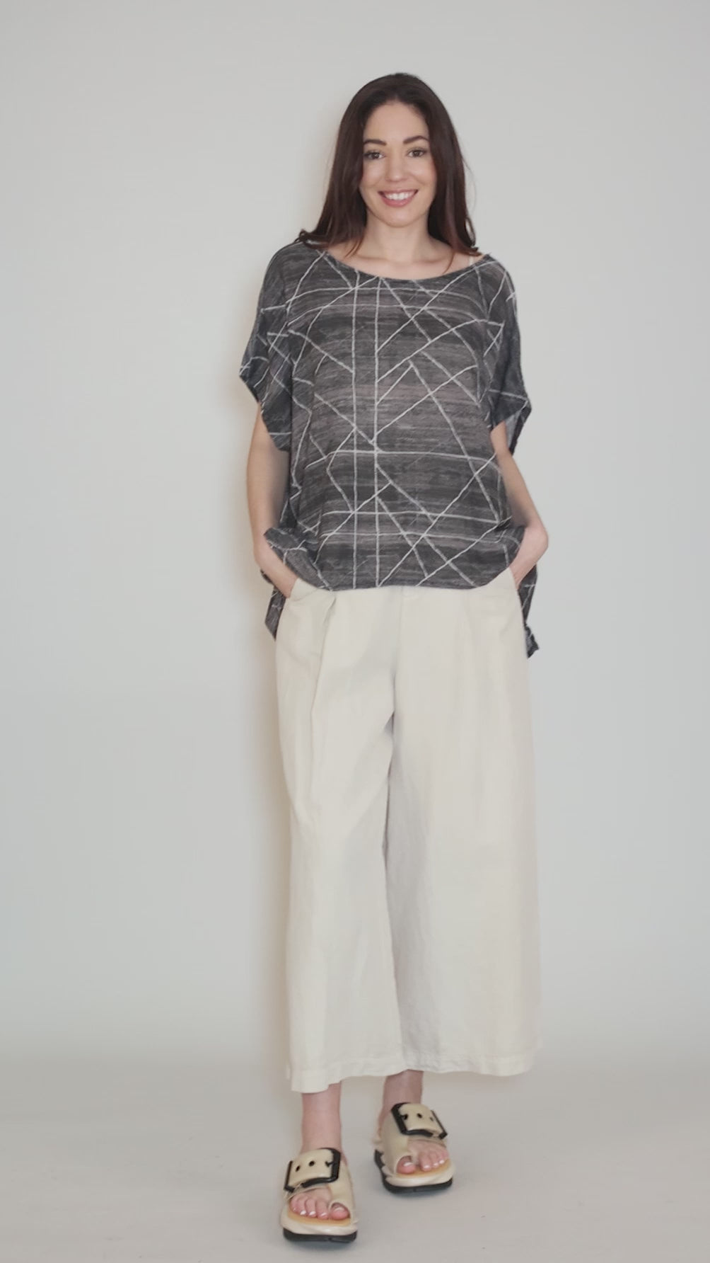 Meler Blouse, Washed Black/Natural Angle 5