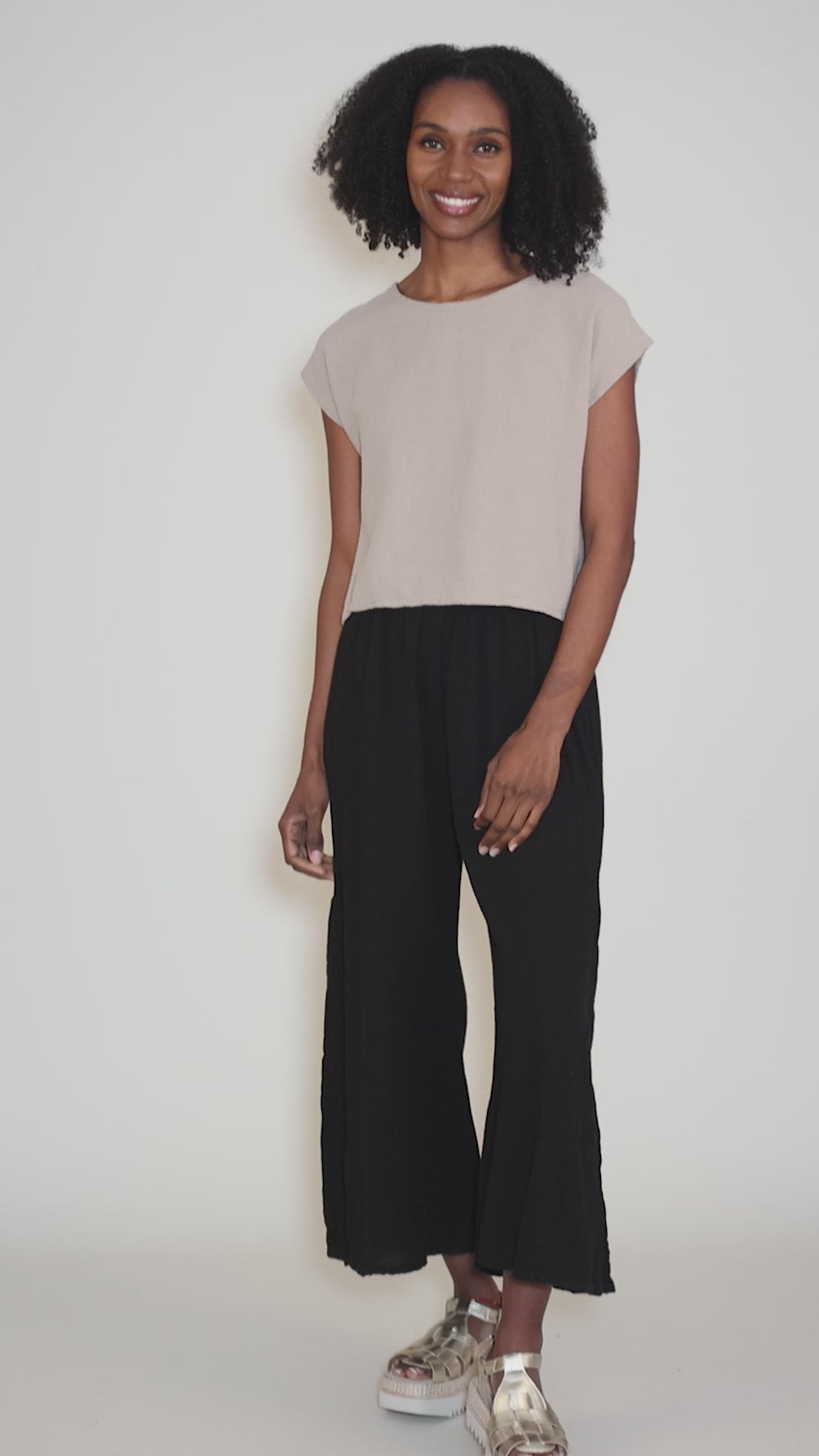 Olga Top, Taupe Angle 5