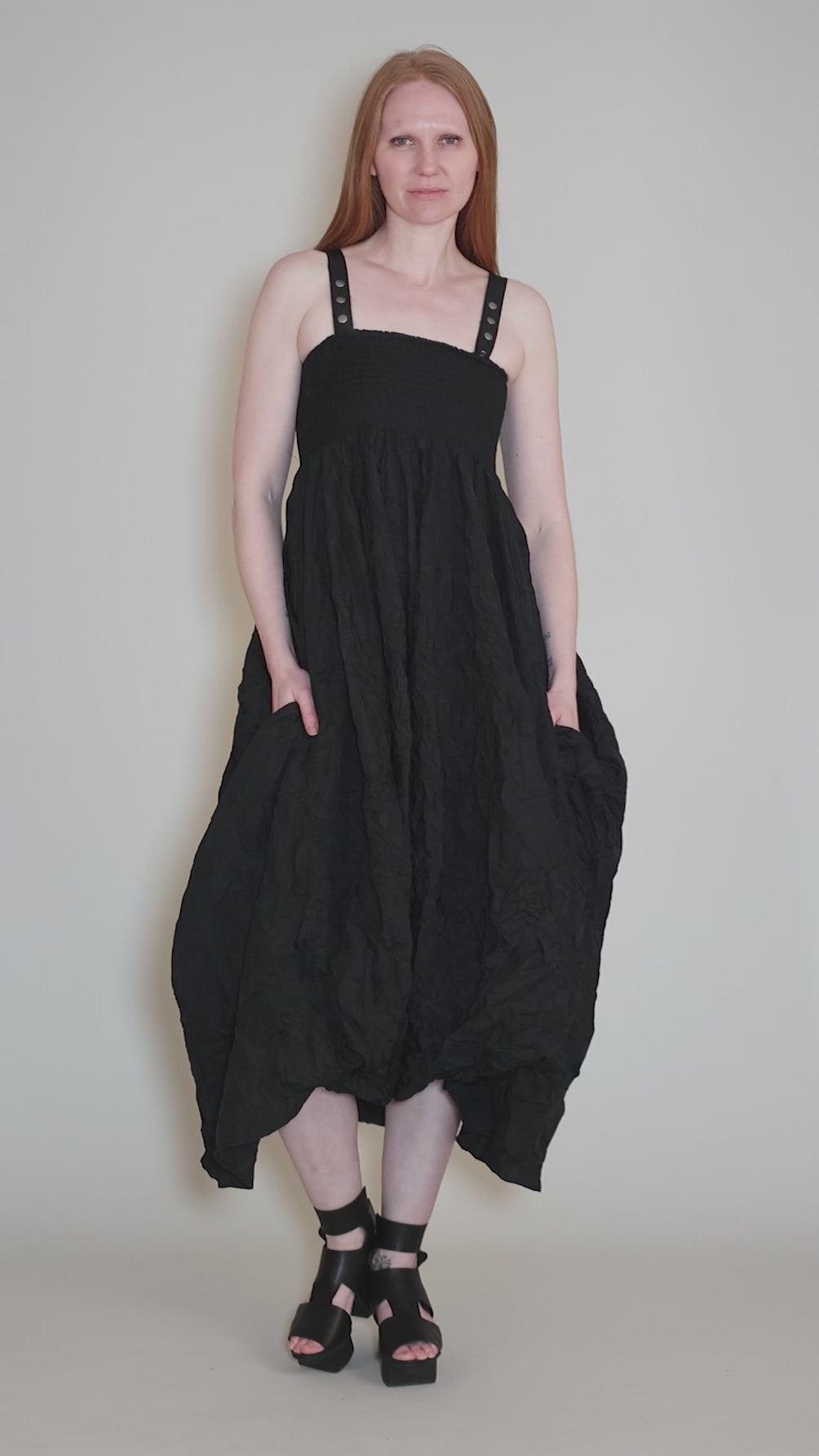 Short Luxe T Dress, Black Angle 5