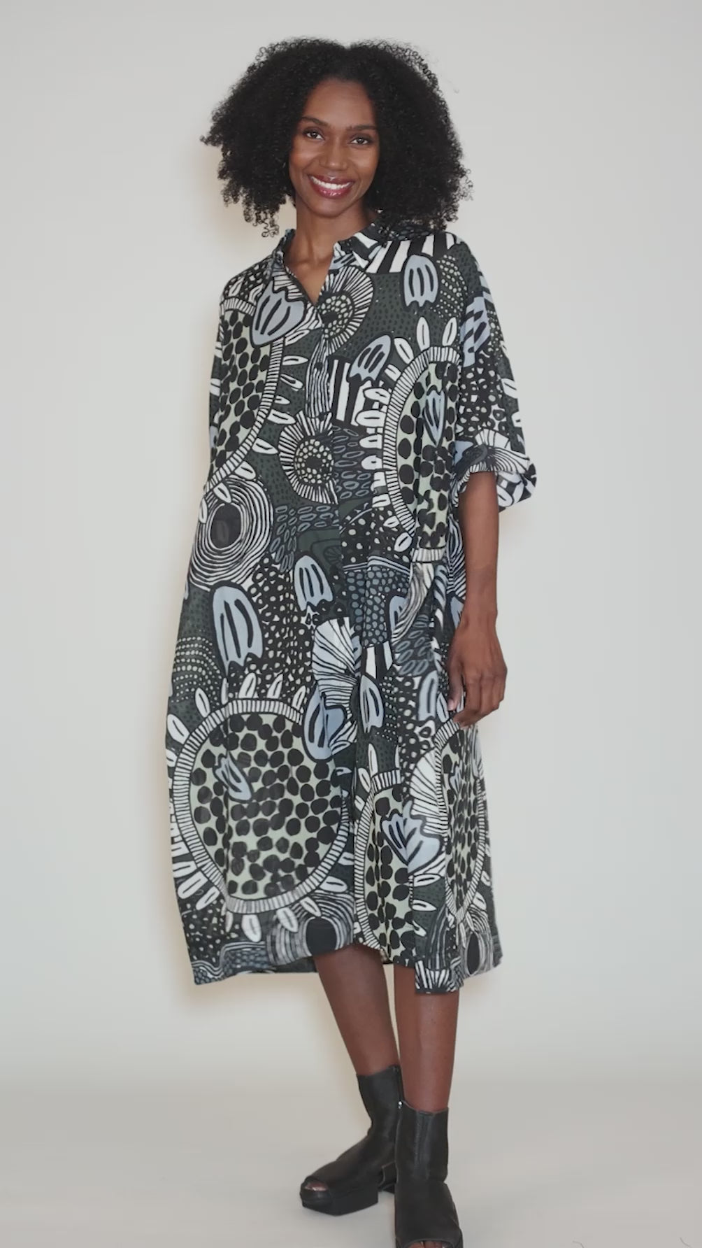 Cotton Lawn Dress, Multi Angle 5