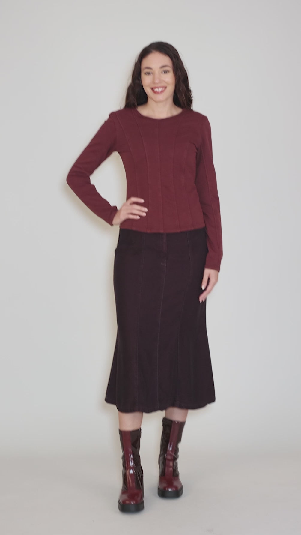 Composition Top, Burgundy Angle 5