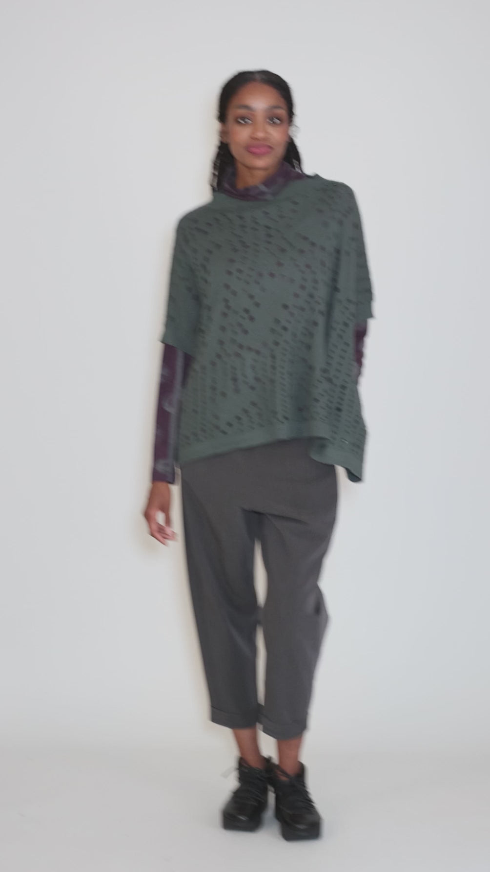 Perfect Perf Sweater, Sage Angle 5