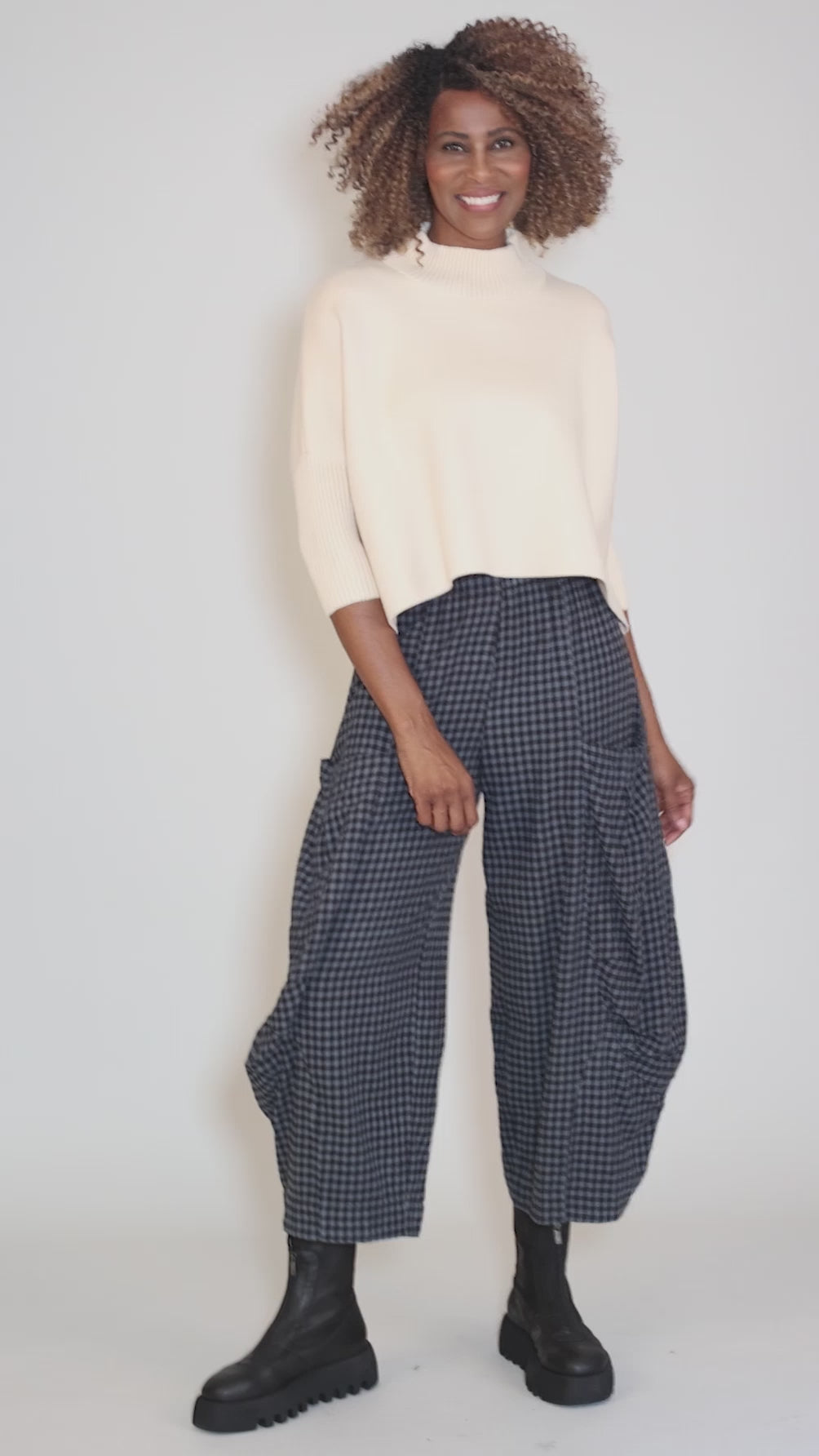 Aja Sweater, Ecru Angle 5