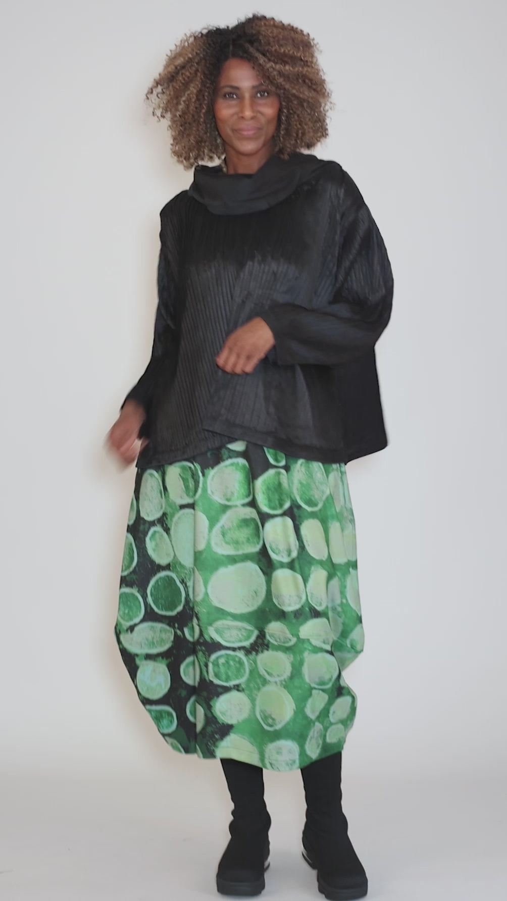 Jubilee Cowl Top , Black Angle 5