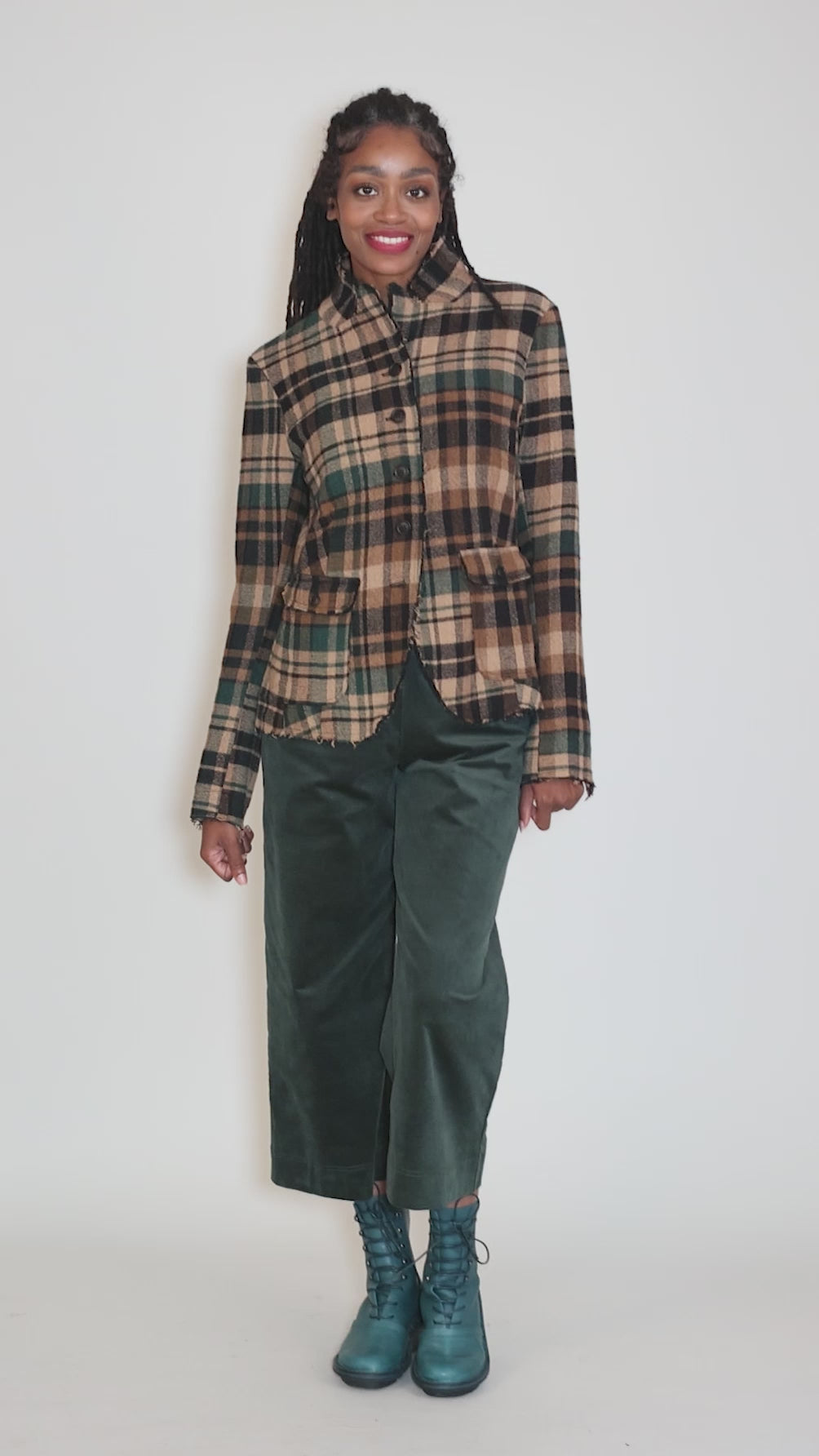 Plaid Woolly Jacket, Forest Check Angle 6