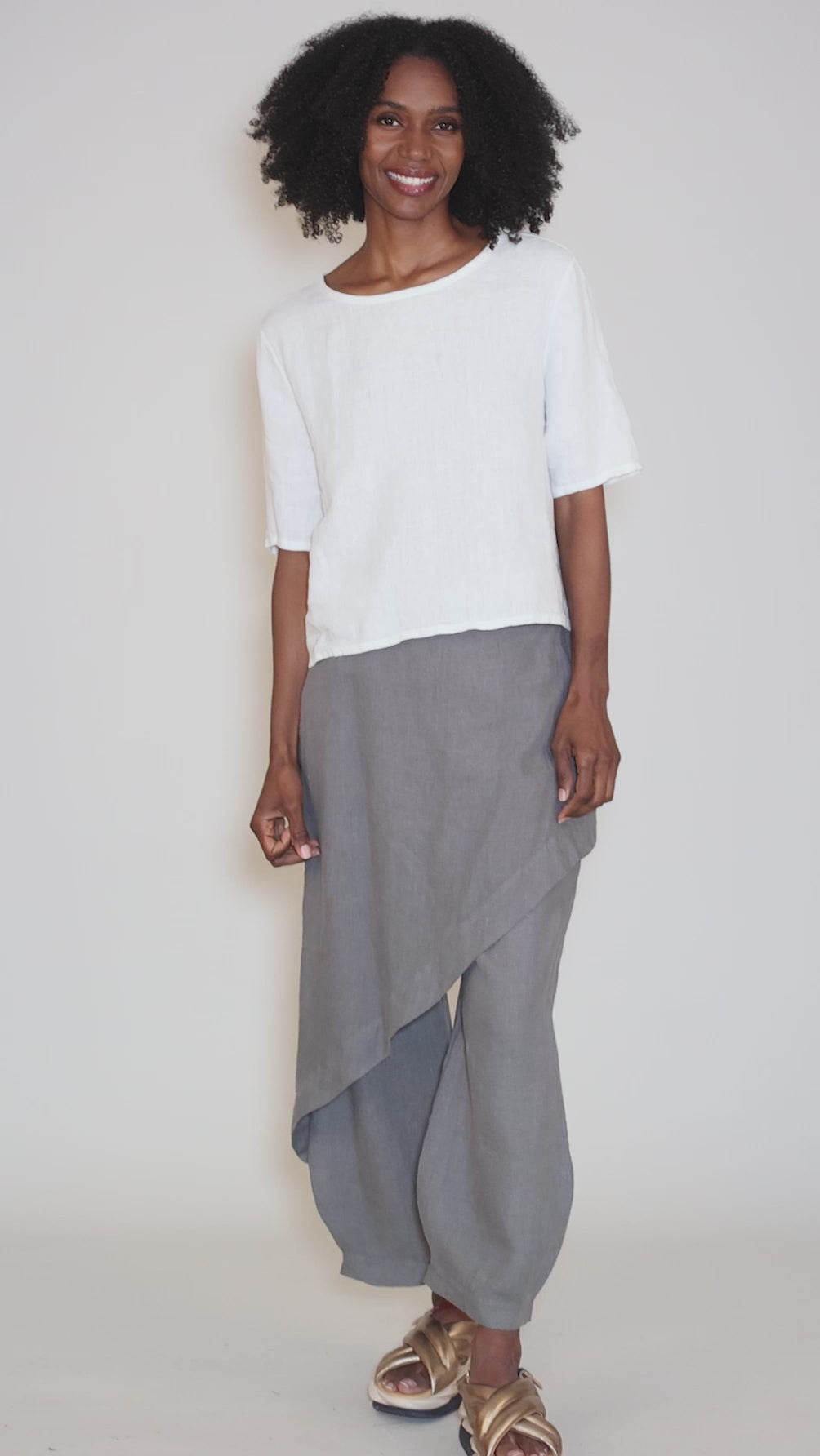 Linen Simon Shirt, White Angle 5
