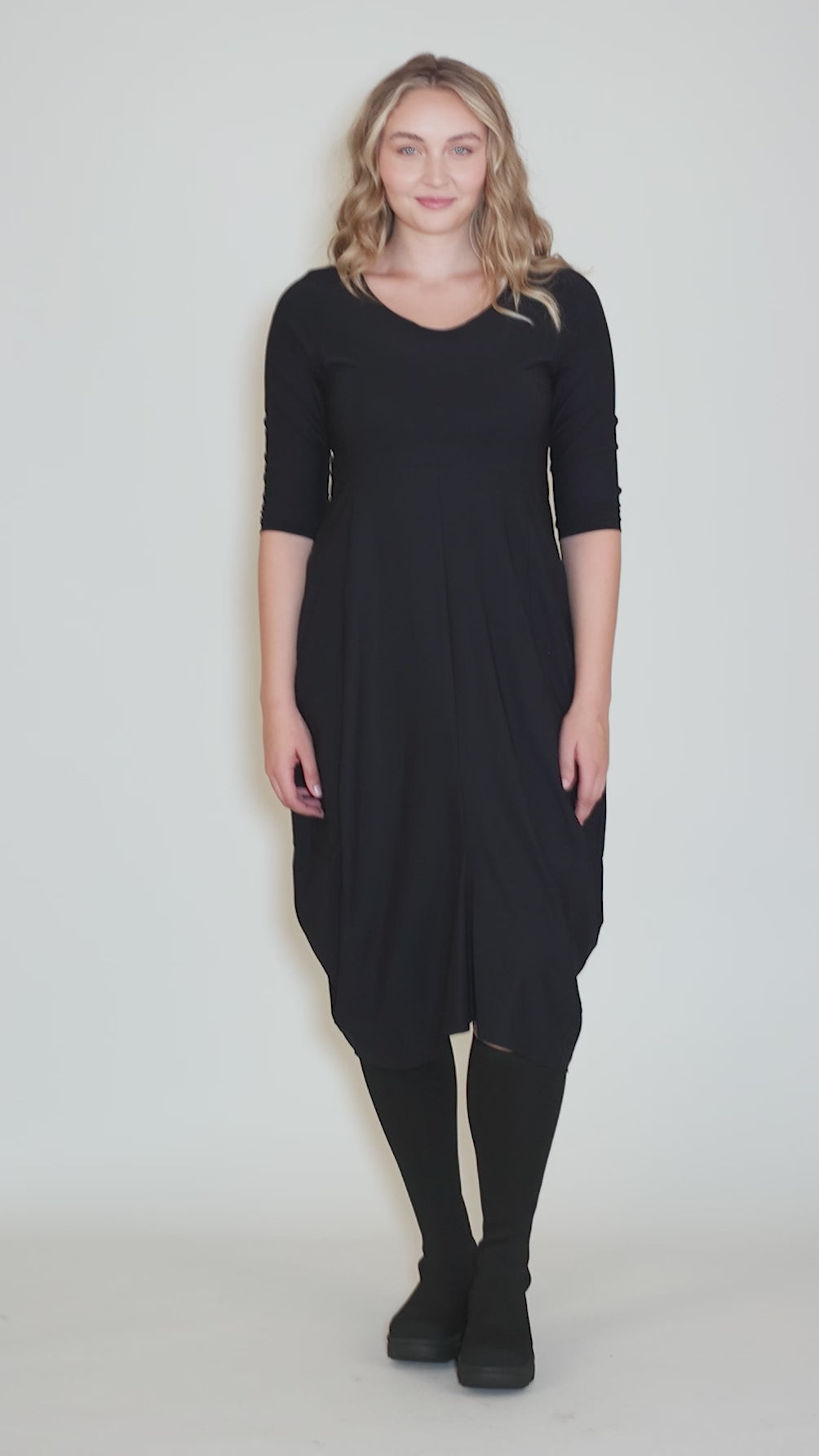 Demeter Dress, Black Angle 5