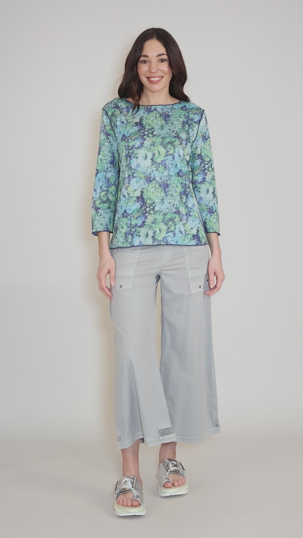 Reversible Rory Top, Blue Green Angle 7