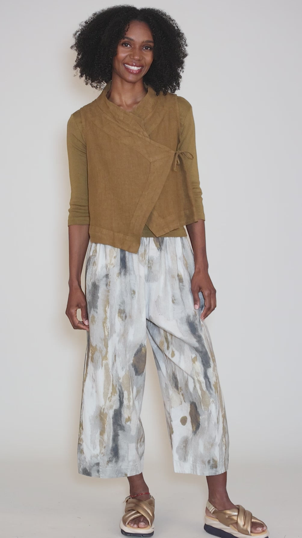 Cumbria Linen Cas Pant, Pioggia Angle 5